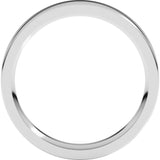 10K White Gold 3.5 mm Comfort-Fit Flat Band Size 7