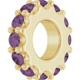 14K Yellow Gold Lab-Grown Alexandrite Spacer Charm/Pendant