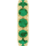 14K Yellow Gold Natural Emerald Spacer Charm/Pendant