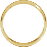 14K Yellow Gold 6 mm Lightweight Half Round Band Size 6
