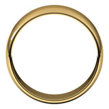 14K Yellow Gold 8 mm Lightweight Half Round Band Size 7