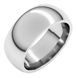 Platinum 8 mm Comfort-Fit Half Round Band Size 12.5