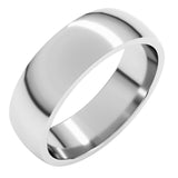 Platinum 6 mm Lightweight Comfort-Fit Half Round Band Size 9