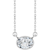 14K White Gold 7/8 CT Lab-Grown Diamond 18" Necklace