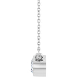 14K White Gold 7/8 CT Lab-Grown Diamond 18" Necklace