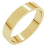 10K Yellow Gold 4 mm Flat Band Size 8