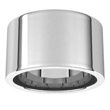14K White Gold 12 mm Comfort-Fit Flat Band Size 7.5