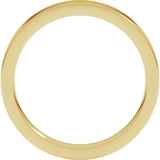 10K Yellow Gold 3 mm Comfort-Fit Flat Band Size 6
