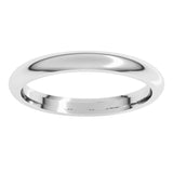 14K White Gold 2.5 mm Comfort-Fit Half Round Band Size 9
