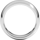 14K White Gold 8 mm Comfort-Fit Half Round Band Size 9
