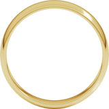 18K Yellow Gold 5 mm Lightweight Half Round Band Size 10
