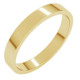 14K Yellow Gold 3 mm Flat Band Size 7.5
