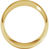 10K Yellow Gold 10 mm Half Round Band Size 7.5