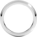 Platinum 4 mm Comfort-Fit Half Round Band Size 7.5