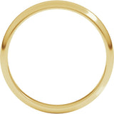 10K Yellow Gold 3 mm Half Round Band Size 6.5