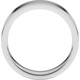 10K White Gold 6 mm Comfort-Fit Flat Band Size 9.5