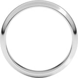 10K White Gold 4 mm Half Round Band Size 7.5