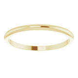 14K Yellow Gold 1.5 mm Half Round Band Size 5.5