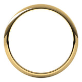 14K Yellow Gold 1 mm Half Round Band Size 6