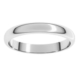 Sterling Silver 3 mm Half Round Band Size 7