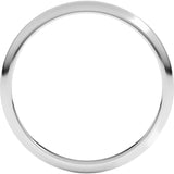 Sterling Silver 2 mm Half Round Band Size 8.5