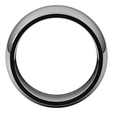 Sterling Silver 10 mm Comfort-Fit Half Round Band Size 8.5