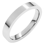 Sterling Silver 3 mm Comfort-Fit Flat Band Size 6