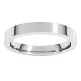 Sterling Silver 3 mm Comfort-Fit Flat Band Size 6