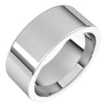 Sterling Silver 8 mm Comfort-Fit Flat Band Size 9.5