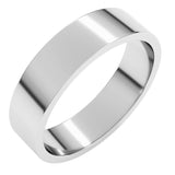 14K White Gold 5 mm Flat Band Size 11
