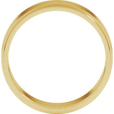 10K Yellow Gold 6 mm Stepped-Edge Flat Band Size 12