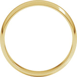 14K Yellow Gold 4 mm Lightweight Half Round Band Size 11.5