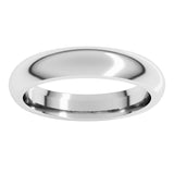 14K White Gold 4 mm Comfort-Fit Half Round Band Size 7.5