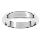 10K White Gold 4 mm Half Round Band Size 8.5