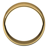 10K Yellow Gold 10 mm Lightweight Half Round Band Size 7.5