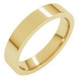 14K Yellow Gold 4 mm Comfort-Fit Flat Band Size 5