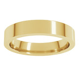 10K Yellow Gold 4 mm Comfort-Fit Flat Band Size 10