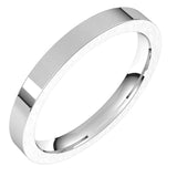 14K White Gold 2.5 mm Comfort-Fit Flat Band Size 4.5
