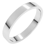 Platinum 3 mm Flat Band Size 6