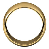 14K Yellow Gold 12 mm Half Round Band Size 6.5
