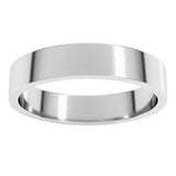 14K White Gold 4 mm Flat Band Size 4.5