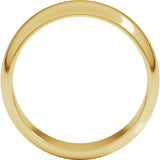 14K Yellow Gold 7 mm Half Round Band Size 12.5