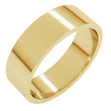 14K Yellow Gold 6 mm Flat Band Size 6.5