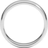 Platinum 6 mm Lightweight Comfort-Fit Half Round Band Size 8