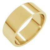 14K Yellow Gold 7 mm Flat Band Size 9