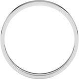 14K White Gold 3 mm Ultra-Lightweight Flat Band Size 6.5