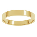 14K Yellow Gold 3 mm Ultra-Lightweight Flat Band Size 6.5