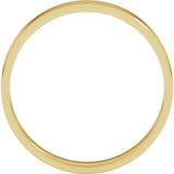 14K Yellow Gold 3 mm Ultra-Lightweight Flat Band Size 8