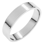 14K White Gold 4 mm Ultra-Lightweight Flat Band Size 7