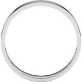 14K White Gold 4 mm Ultra-Lightweight Flat Band Size 7